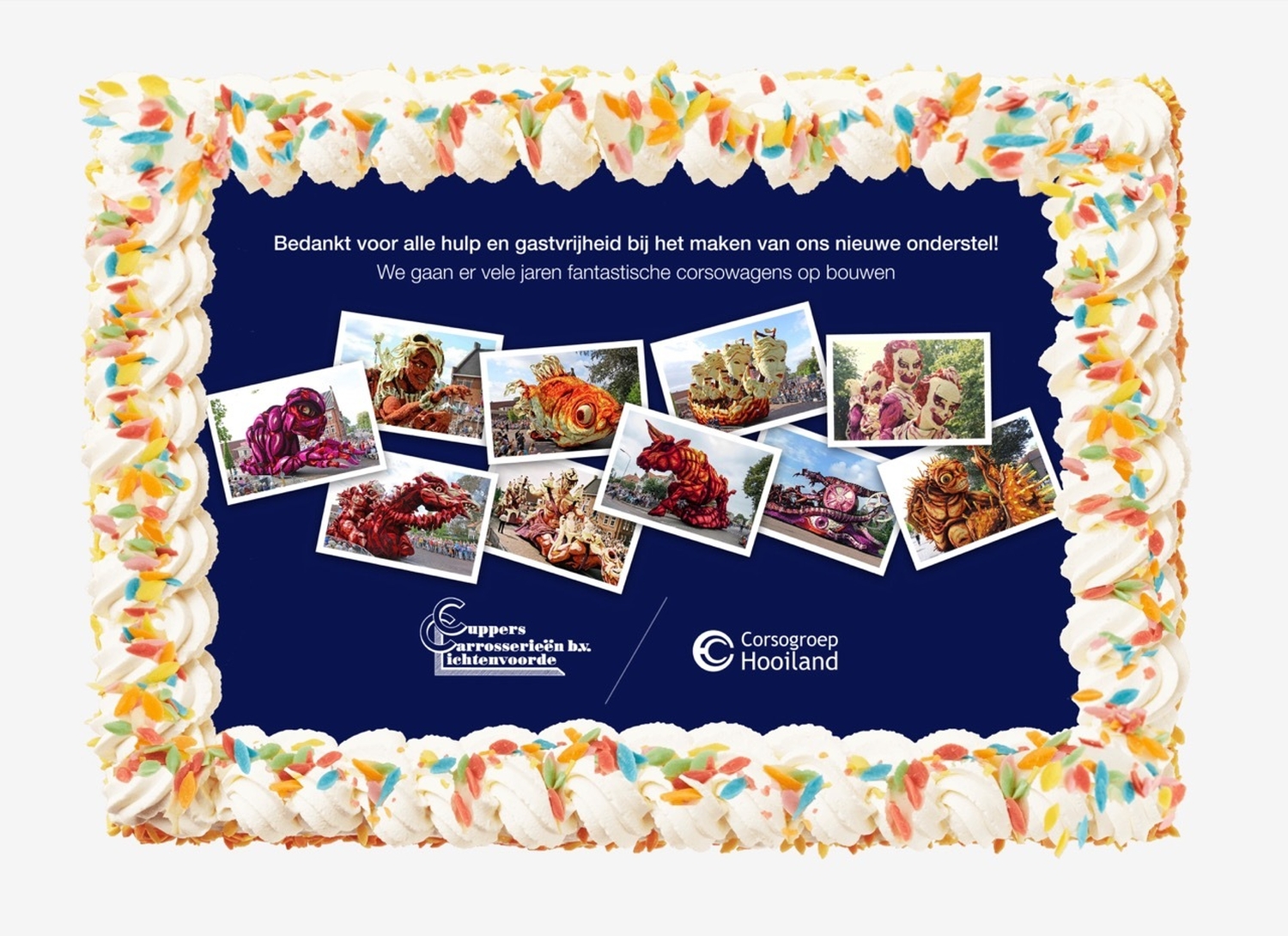 Hooiland bedankt Cuppers taart